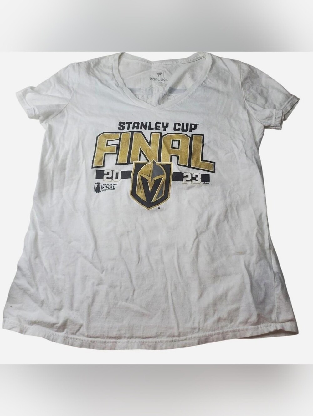 Fanatics Vegas Golden Knights Tshirt Womens Medium White Stanley Cup Final 2023